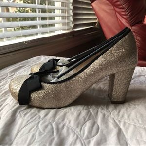 Torrid Glitter Bow block Heels
